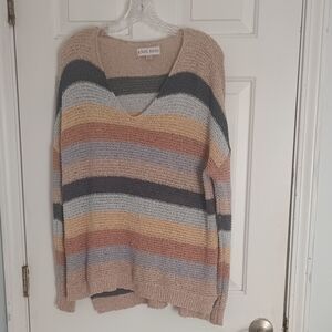 Knox Rose Earthy Tones V-Neck Sweater